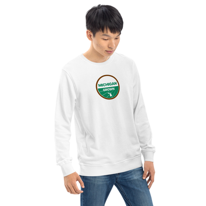 'Michigan Grown' Sweatshirt (Agricultural Certification Parody) | Unisex Organic