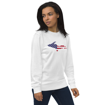 Michigan Upper Peninsula Organic Sweatshirt (w/ UP USA Flag Outline)