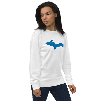 Michigan Upper Peninsula Organic Sweatshirt (w/ Azure UP Outline)