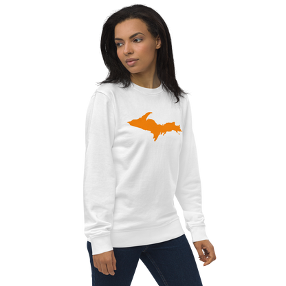 Michigan Upper Peninsula Organic Sweatshirt (w/ Orange UP Outline)