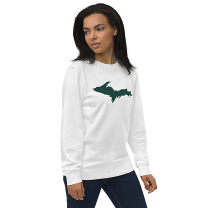 Michigan Upper Peninsula Organic Sweatshirt (w/ Green UP Outline)