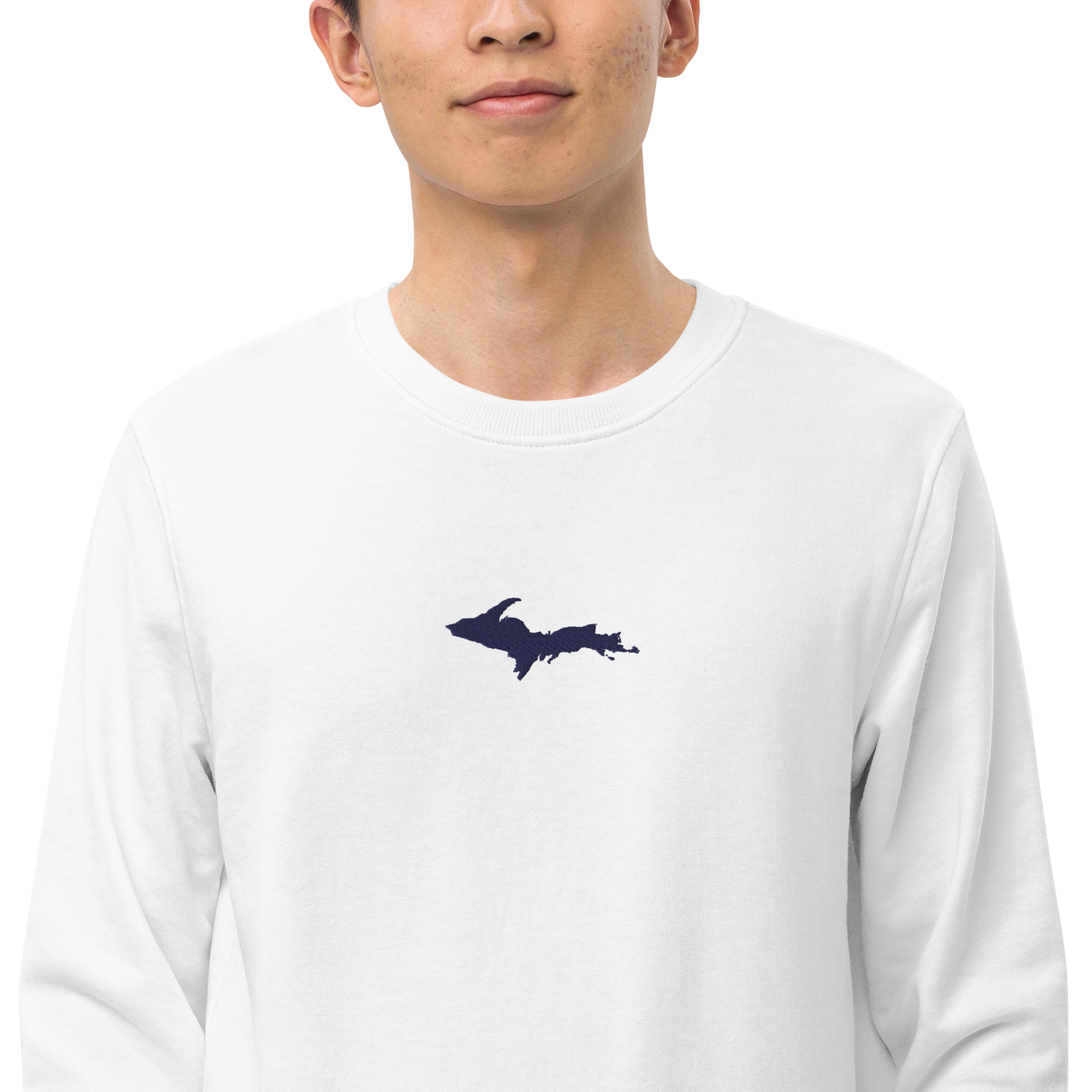 Michigan Upper Peninsula Sweatshirt (w/ Embroidered UP Outline) | Unisex Organic