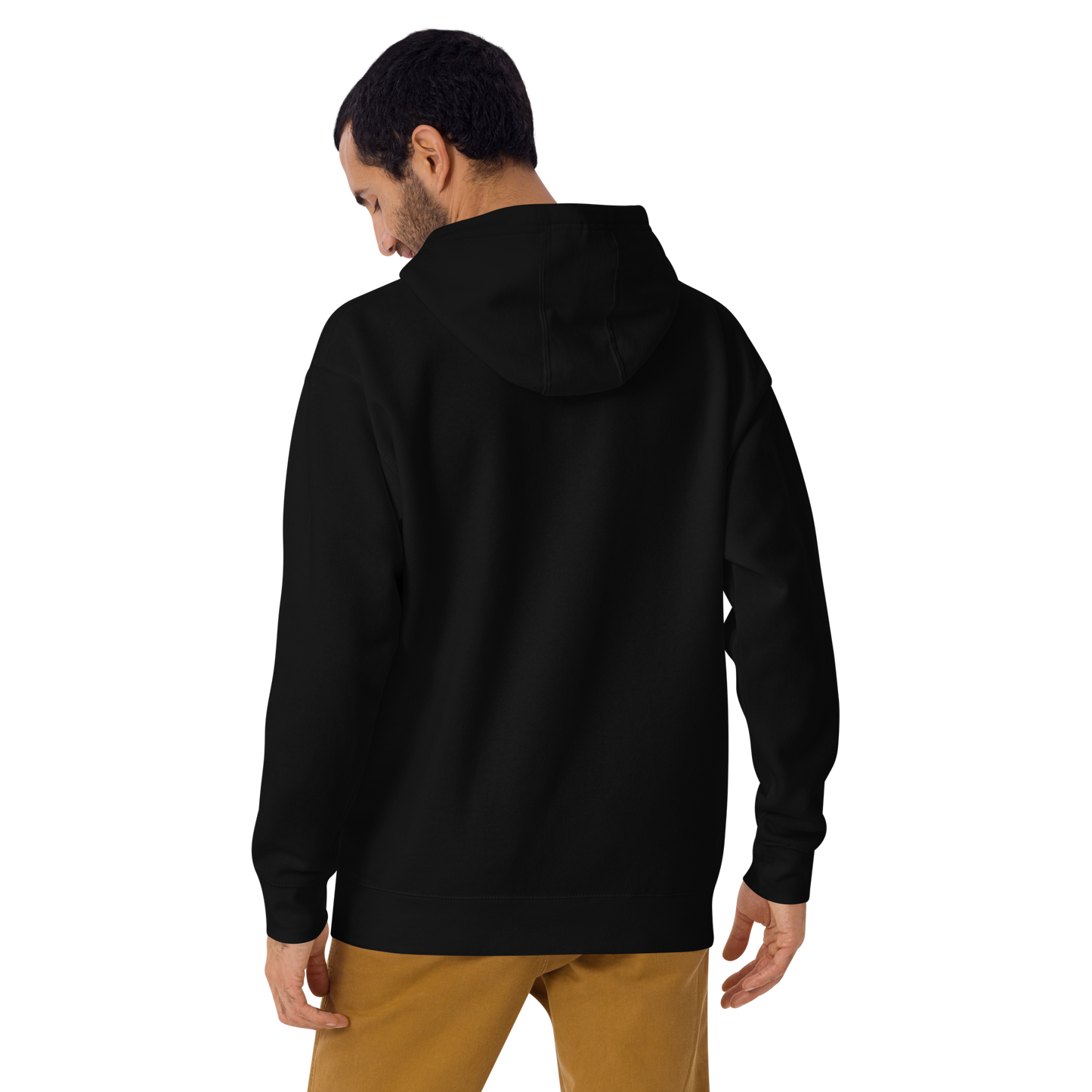 'Ann Arbor EST 1824' Unisex Premium Hoodie (Gold Type w/USA Flag Outline)