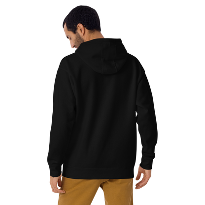 'Ann Arbor EST 1824' Unisex Premium Hoodie (Gold Type w/USA Flag Outline)