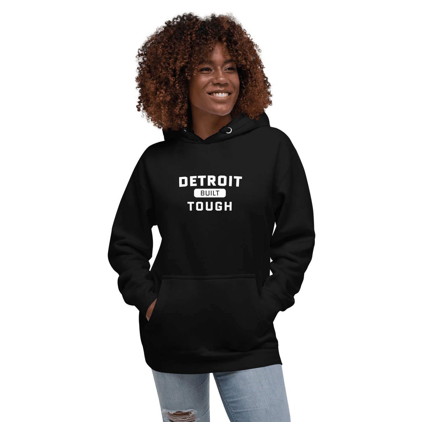 'Built Detroit Tough' Hoodie | Unisex Premium - Circumspice Michigan