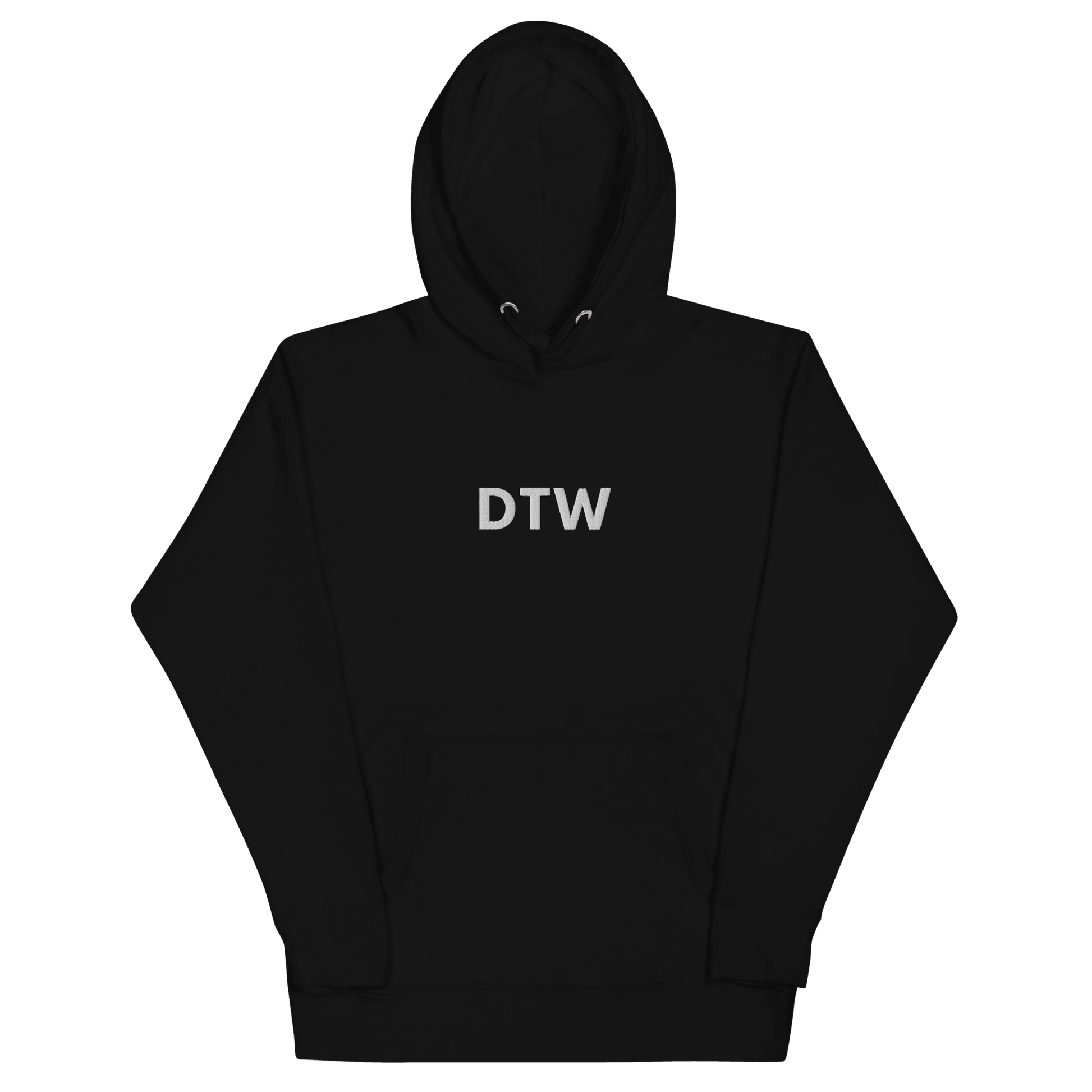 Detroit 'DTW' Premium Hoodie |  Unisex Embroidered - Circumspice Michigan