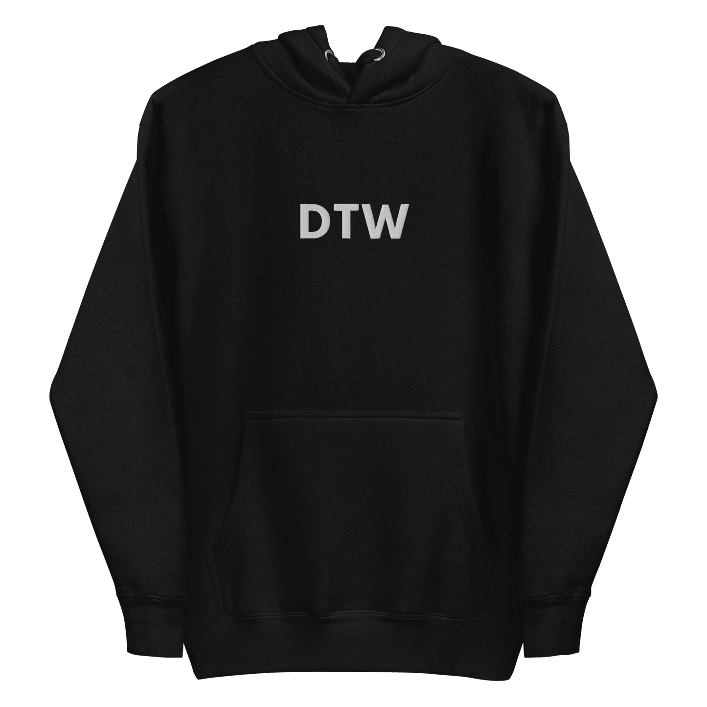 Detroit 'DTW' Premium Hoodie |  Unisex Embroidered - Circumspice Michigan