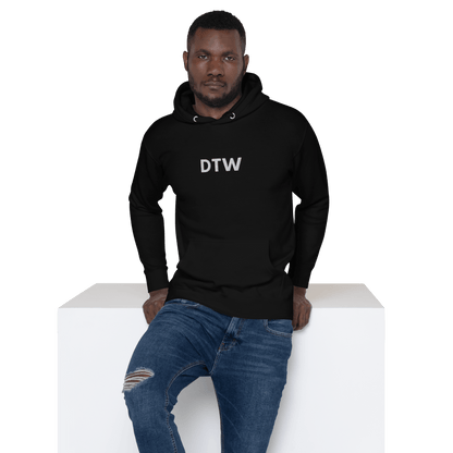 Detroit 'DTW' Premium Hoodie |  Unisex Embroidered - Circumspice Michigan