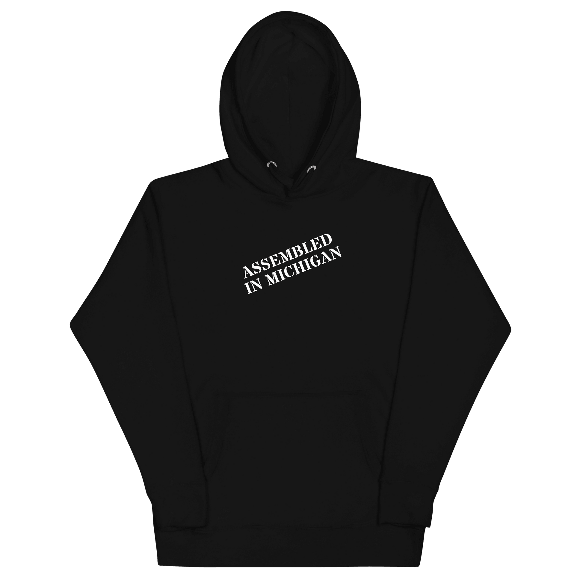 'Assembled in Michigan' Hoodie | Unisex Premium - Circumspice Michigan