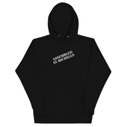 'Assembled in Michigan' Hoodie | Unisex Premium - Circumspice Michigan