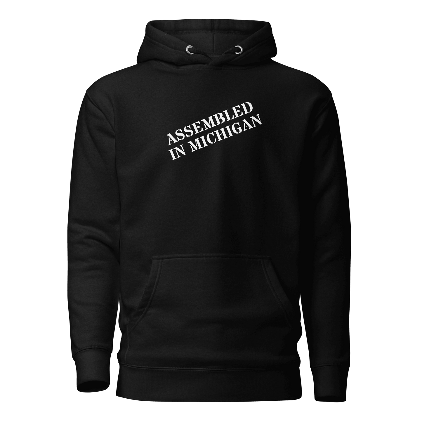 'Assembled in Michigan' Hoodie | Unisex Premium - Circumspice Michigan