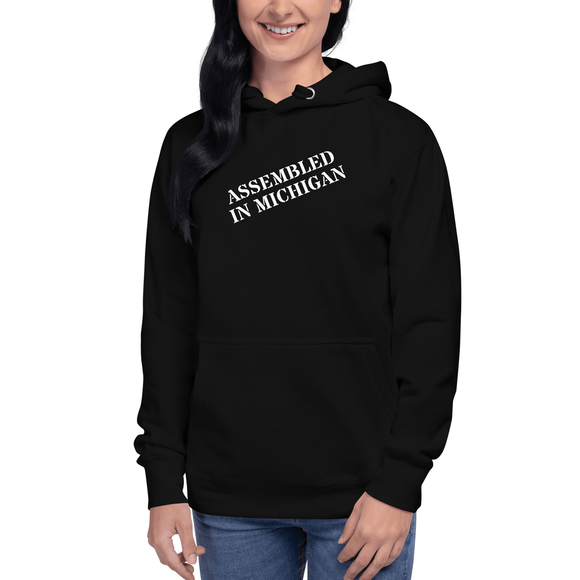 'Assembled in Michigan' Hoodie | Unisex Premium - Circumspice Michigan