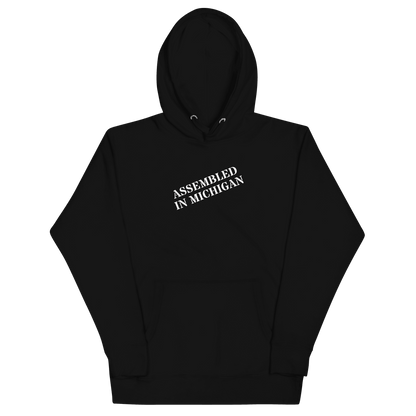 'Assembled in Michigan' Hoodie | Unisex Premium - Circumspice Michigan