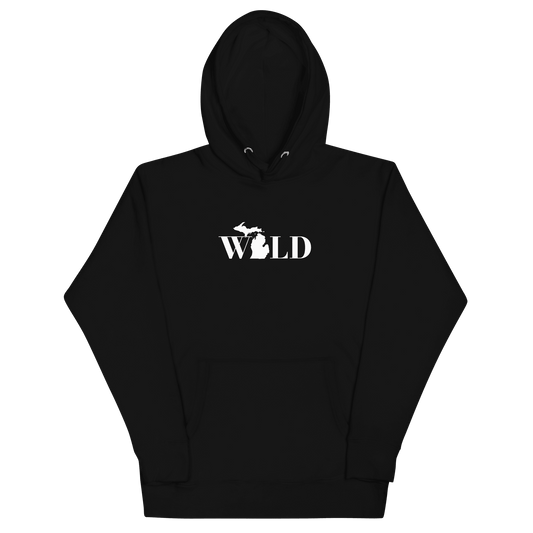 Michigan 'Wild' Hoodie (Didone Font w/ MI Outline) | Unisex Premium - Circumspice Michigan