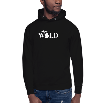 Michigan 'Wild' Hoodie (Didone Font w/ MI Outline) | Unisex Premium - Circumspice Michigan