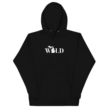 Michigan 'Wild' Hoodie (Didone Font w/ MI Outline) | Unisex Premium - Circumspice Michigan