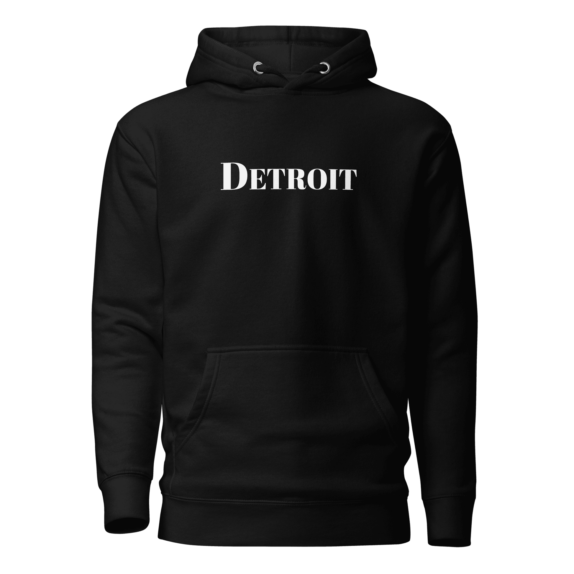 'Detroit' Hoodie (Didone Font) | Unisex Premium - Circumspice Michigan