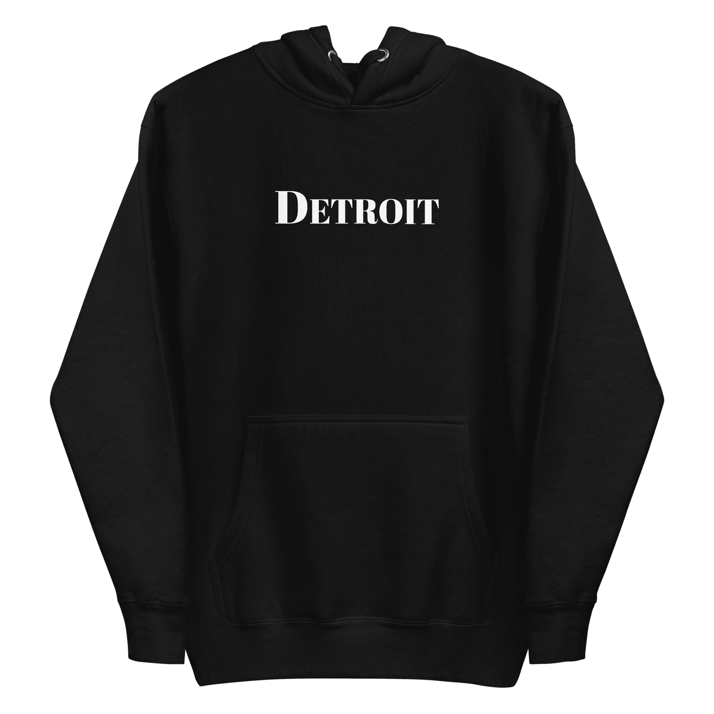 'Detroit' Hoodie (Didone Font) | Unisex Premium - Circumspice Michigan