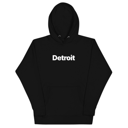 'Detroit' Hoodie (Swiss Sans Font) | Unisex Premium - Circumspice Michigan