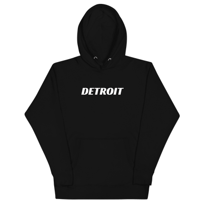 'Detroit' Hoodie (Racing Font) | Unisex Premium - Circumspice Michigan