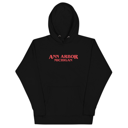 'Ann Arbor Michigan' Unisex Premium Hoodie (1980s Drama Parody)