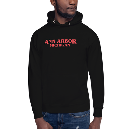 'Ann Arbor Michigan' Unisex Premium Hoodie (1980s Drama Parody)