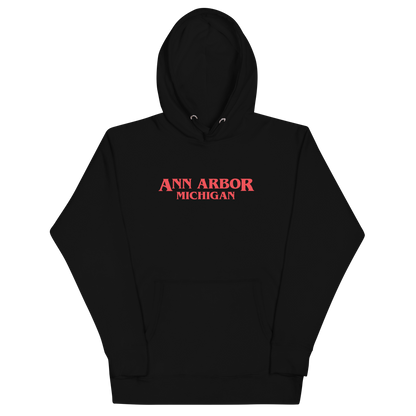 'Ann Arbor Michigan' Unisex Premium Hoodie (1980s Drama Parody)