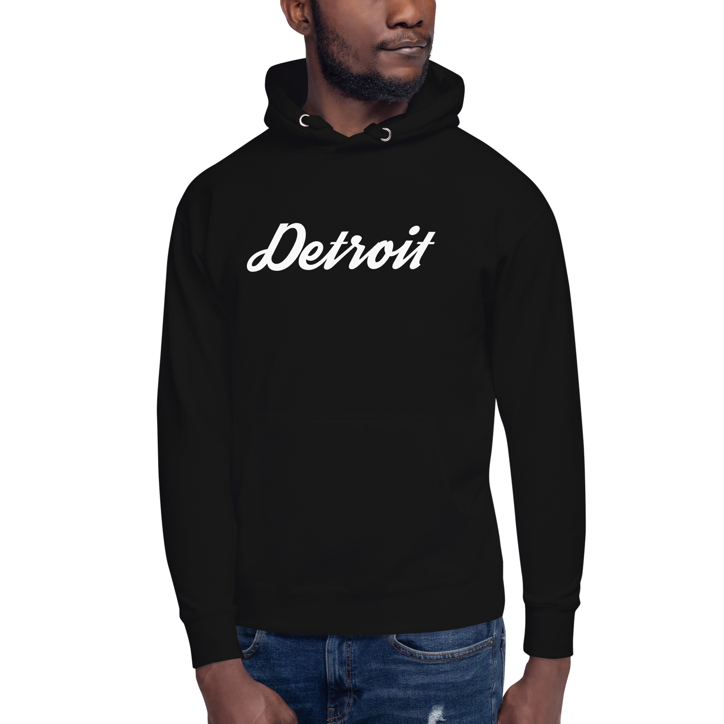 'Detroit' Unisex Premium Hoodie (Script Font)