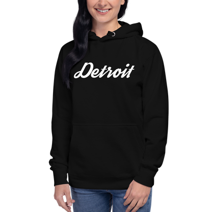 'Detroit' Unisex Premium Hoodie (Script Font)