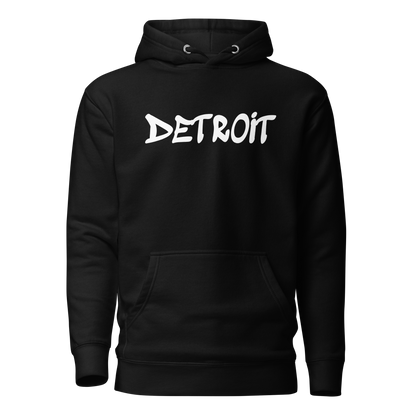 'Detroit' Unisex Premium Hoodie (1980s Hip Hop Font)