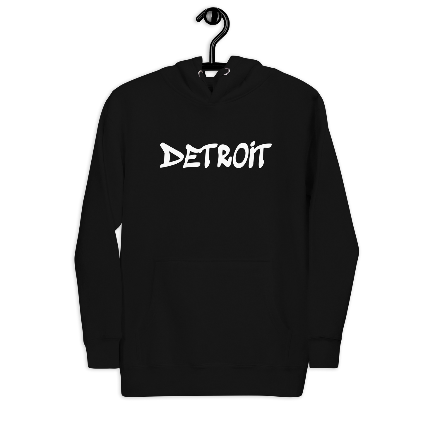 'Detroit' Unisex Premium Hoodie (1980s Hip Hop Font)