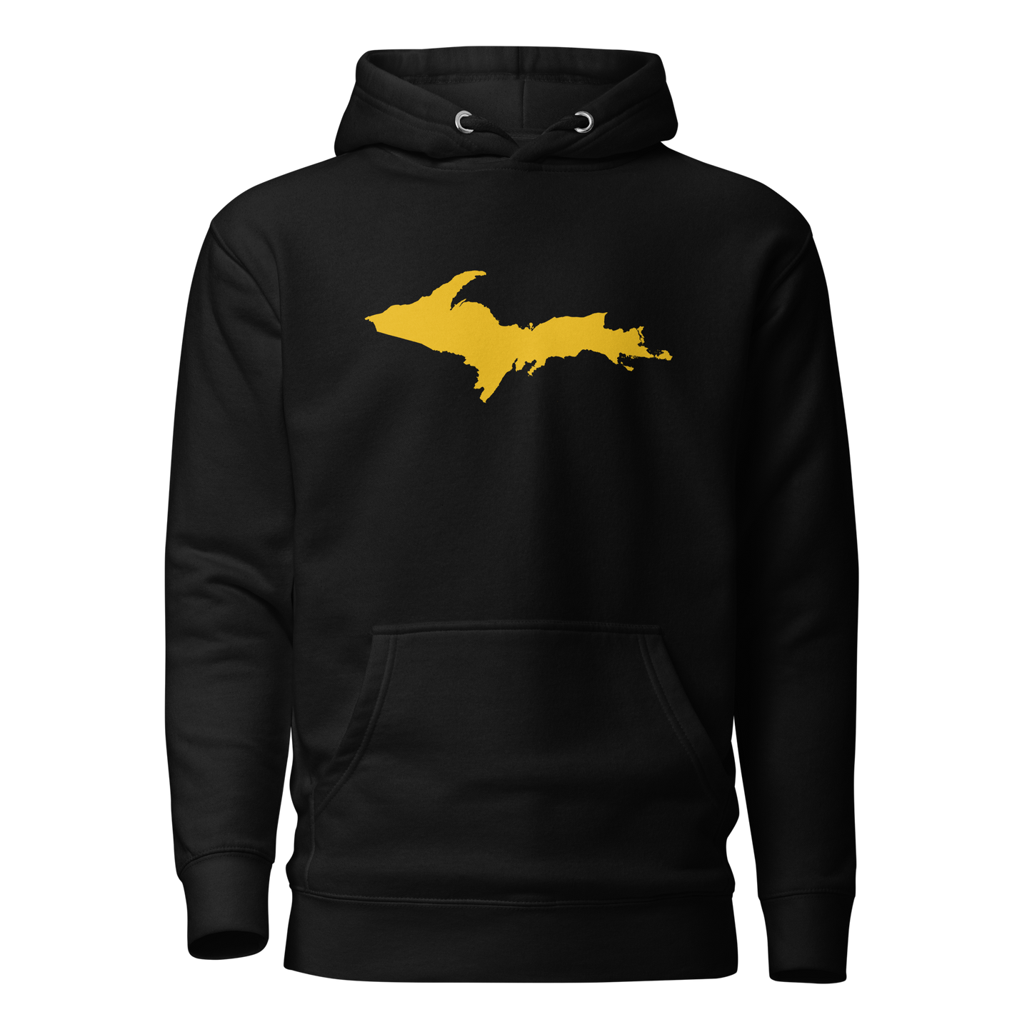 Upper Peninsula Hoodie (w/ Gold UP Outline) | Unisex Premium