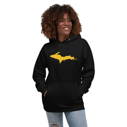 Upper Peninsula Hoodie (w/ Gold UP Outline) | Unisex Premium