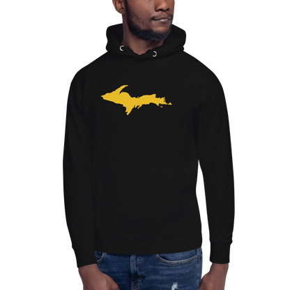 Upper Peninsula Hoodie (w/ Gold UP Outline) | Unisex Premium