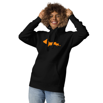 Michigan Upper Peninsula Hoodie (w/ Orange UP Outline) | Unisex Premium