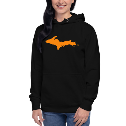 Michigan Upper Peninsula Hoodie (w/ Orange UP Outline) | Unisex Premium