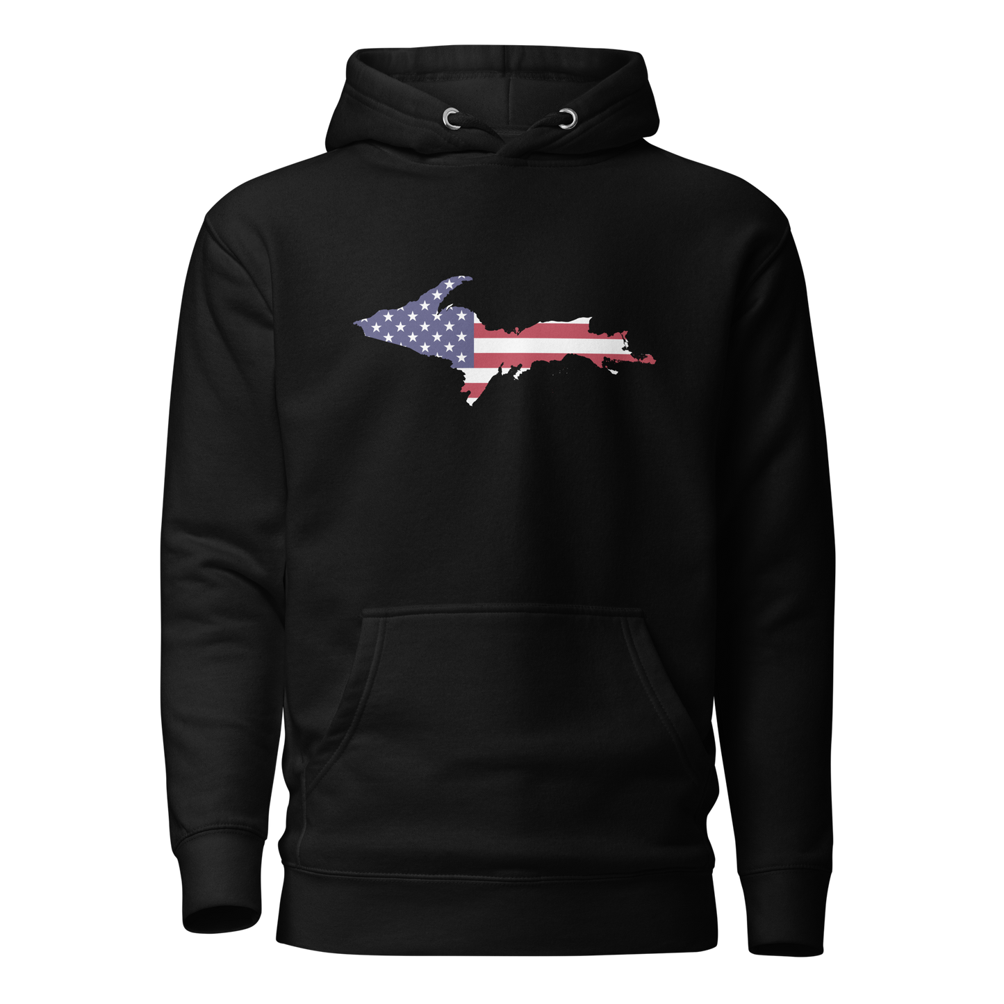 Michigan Upper Peninsula Hoodie (w/ UP USA Flag Outline) | Unisex Premium