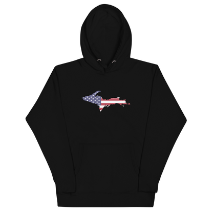 Michigan Upper Peninsula Hoodie (w/ UP USA Flag Outline) | Unisex Premium