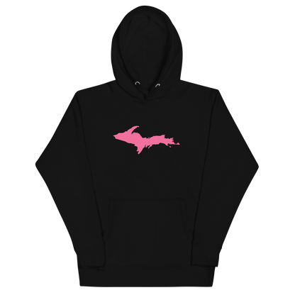 Michigan Upper Peninsula Hoodie (w/ Pink UP Outline) | Unisex Premium