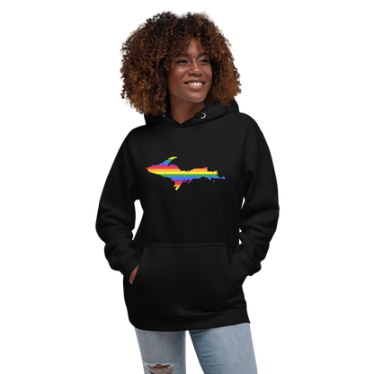 Michigan Upper Peninsula Hoodie (w/ UP Pride Flag Outline) | Unisex Premium