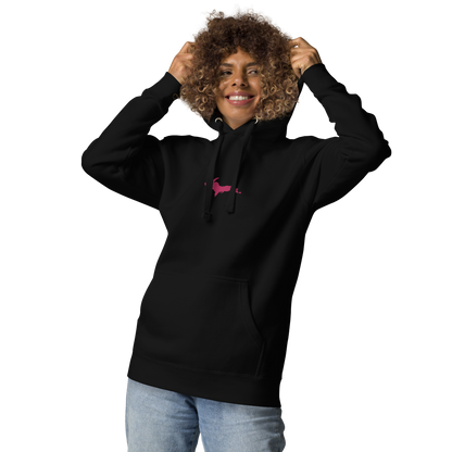 Michigan Upper Peninsula Hoodie (w/ Embroidered Pink UP Outline) | Unisex Premium