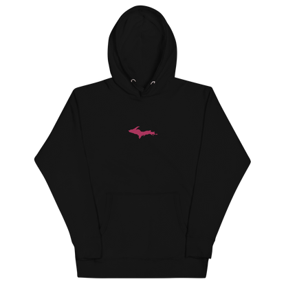 Michigan Upper Peninsula Hoodie (w/ Embroidered Pink UP Outline) | Unisex Premium