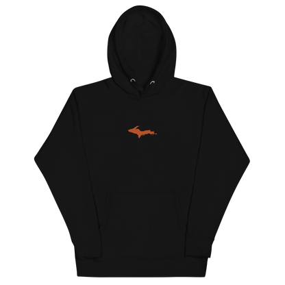 Michigan Upper Peninsula Hoodie (w/ Embroidered Orange UP Outline) | Unisex Premium