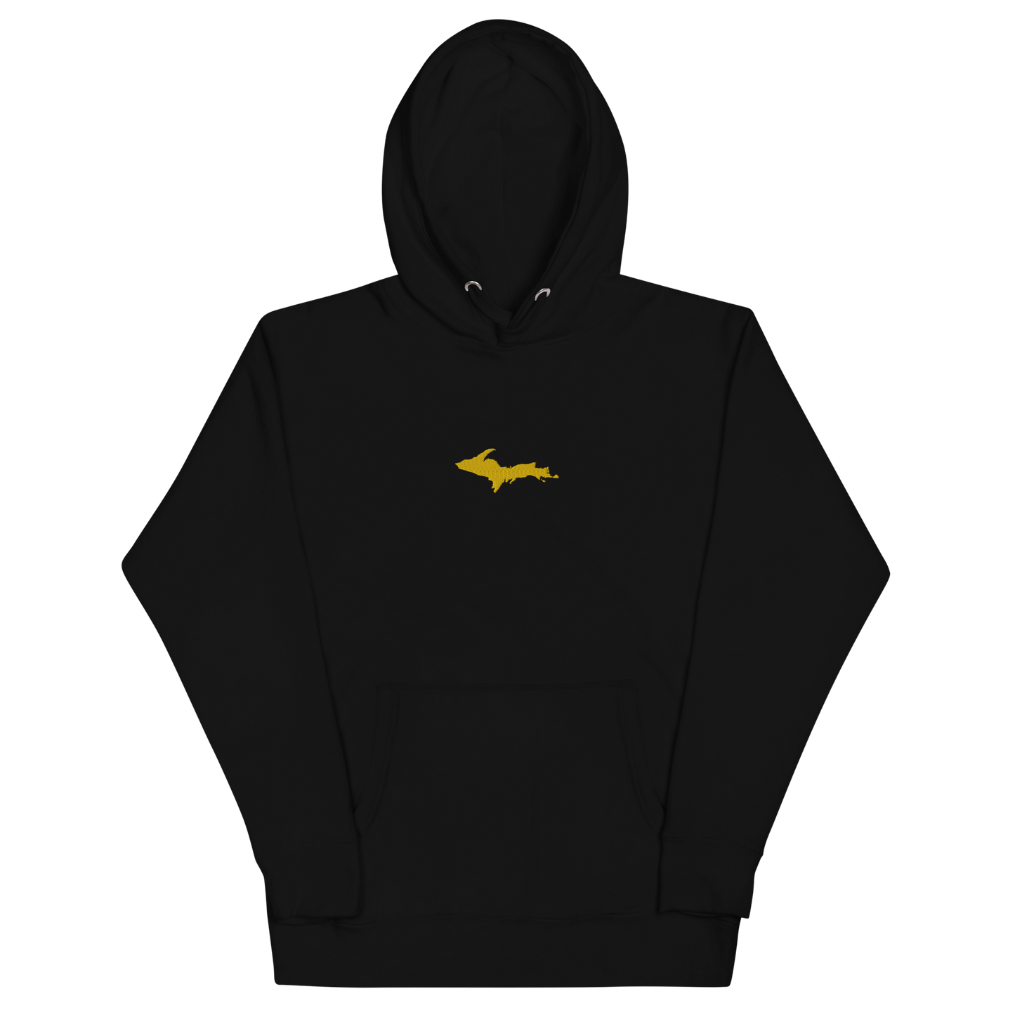 Michigan Upper Peninsula Hoodie (w/ Embroidered Gold UP Outline) | Unisex Premium