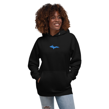 Michigan Upper Peninsula Hoodie (w/ Embroidered Azure UP Outline) | Unisex Premium