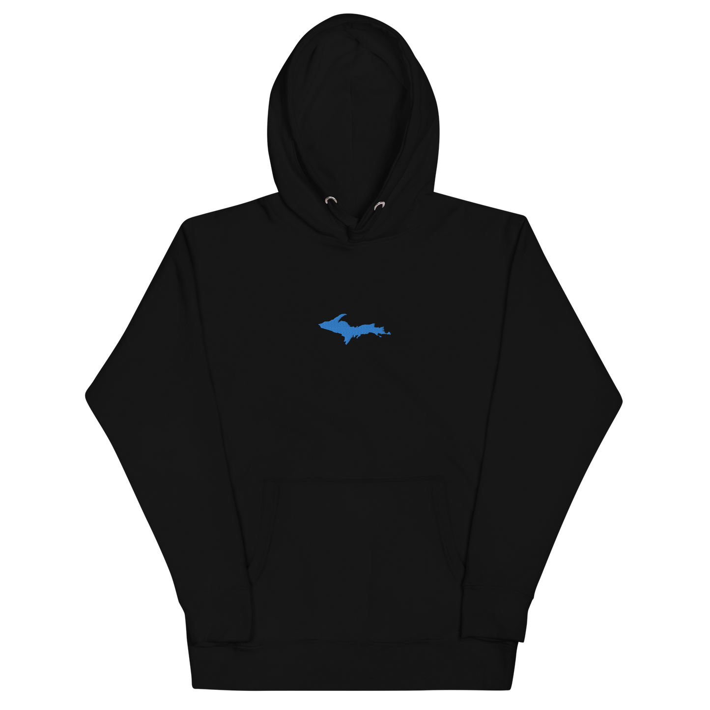 Michigan Upper Peninsula Hoodie (w/ Embroidered Azure UP Outline) | Unisex Premium