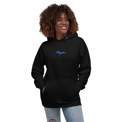 Michigan Upper Peninsula Hoodie (w/ Embroidered UP Quebec Flag Outline) | Unisex Premium