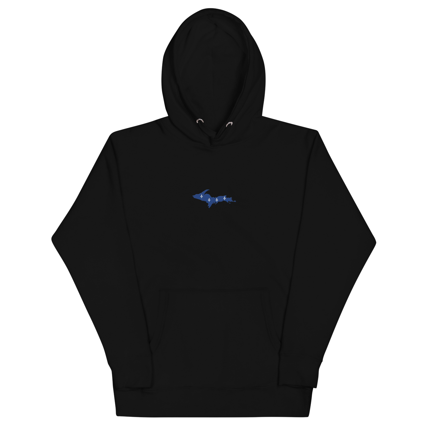 Michigan Upper Peninsula Hoodie (w/ Embroidered UP Quebec Flag Outline) | Unisex Premium