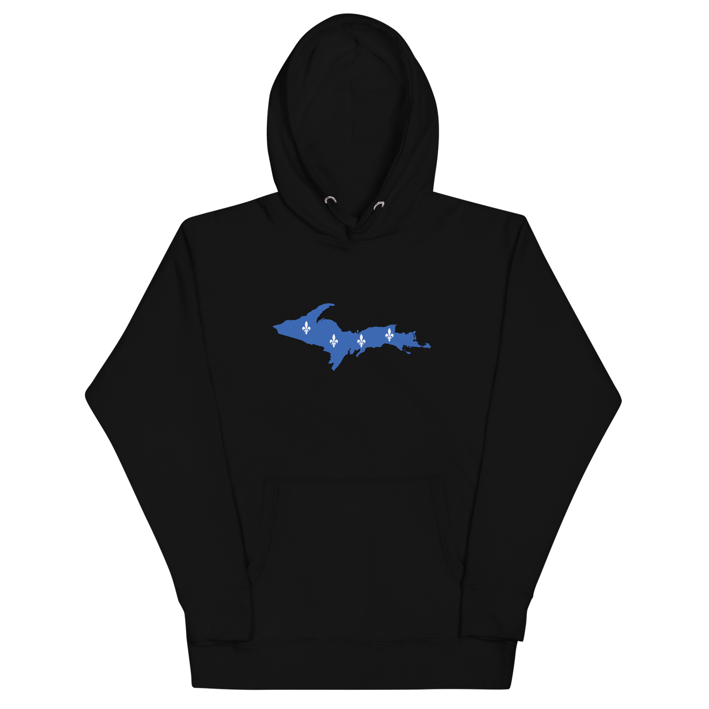 Michigan Upper Peninsula Hoodie (w/ UP Quebec Flag Outline) | Unisex Premium