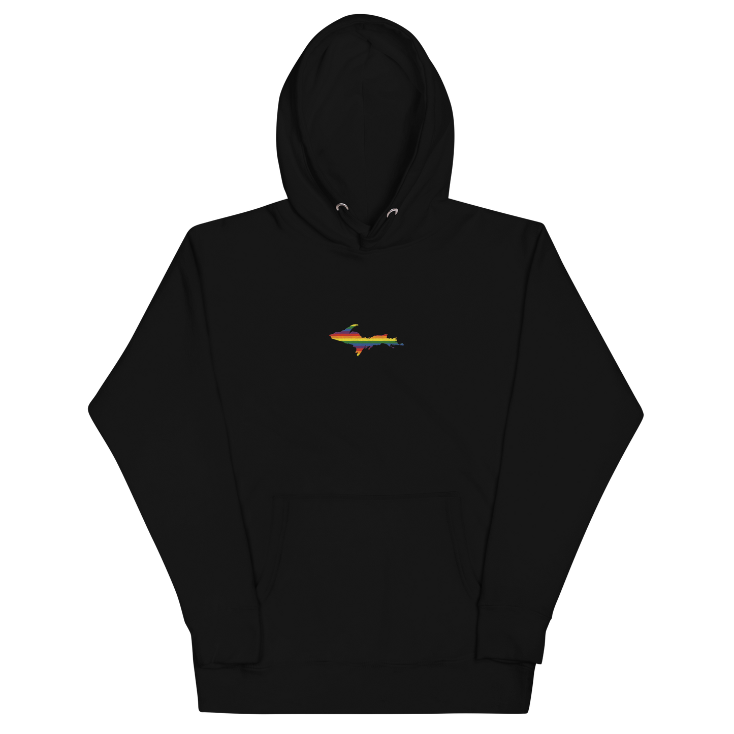 Michigan Upper Peninsula Hoodie (w/ Embroidered UP Pride Flag Outline) | Unisex Premium